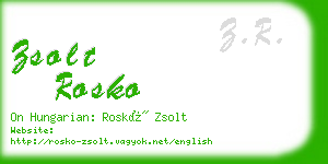 zsolt rosko business card